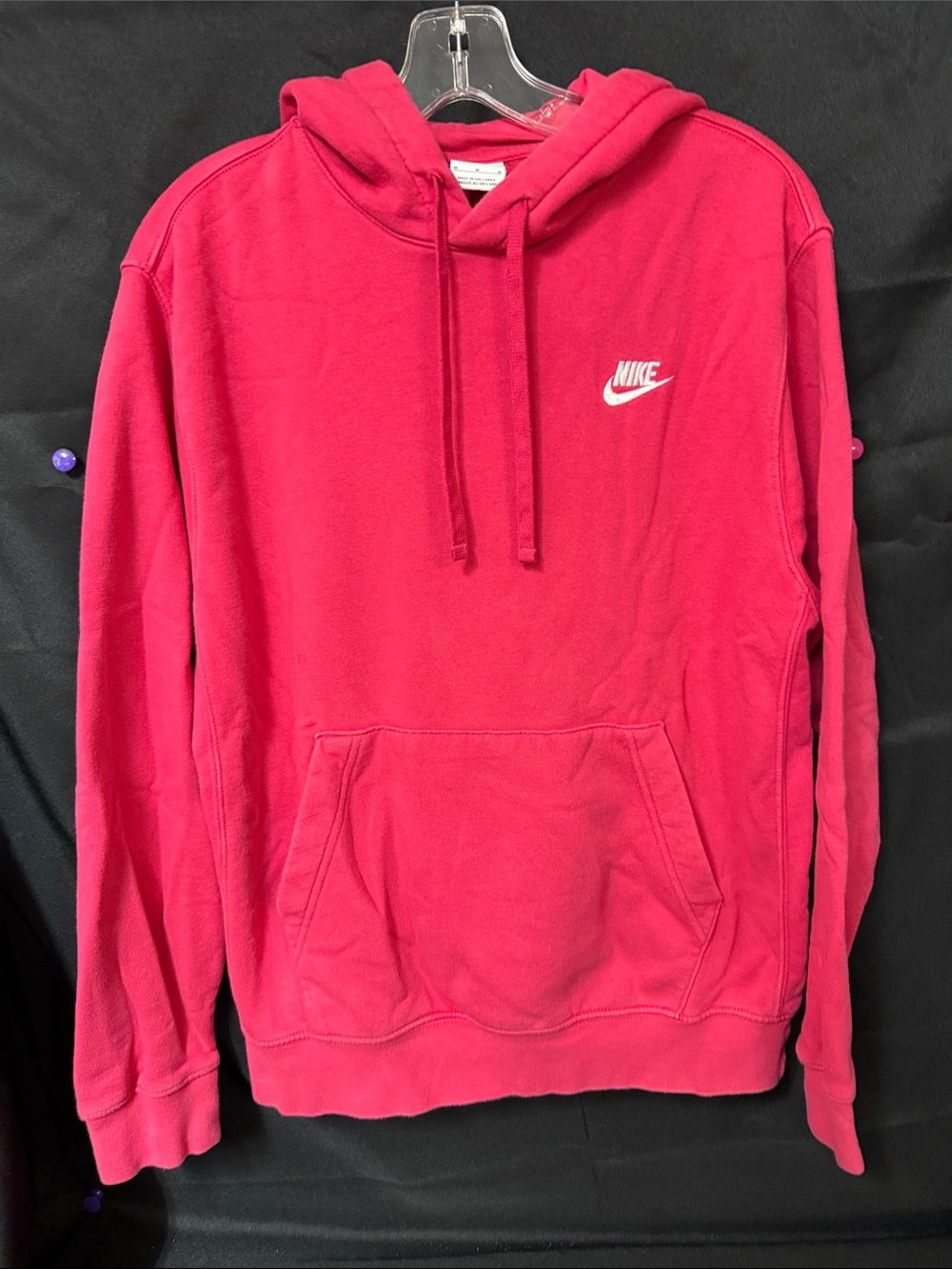 Nike Hot Pink Hoodie with White Swoosh